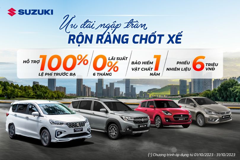 Khuyến mãi xe du lịch Suzuki - Tháng 10 -2023